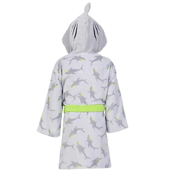Saint Eve Grey Shark Youth Beach Cover-Up Robe Size 3-4 NWT - Picture 5 of 5